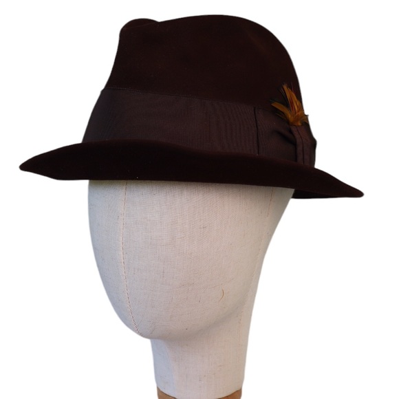 Vintage Stetson 3X Beaver Fedora Quality Fur Felt Hat Size 7 3/8” - Picture 2 of 10